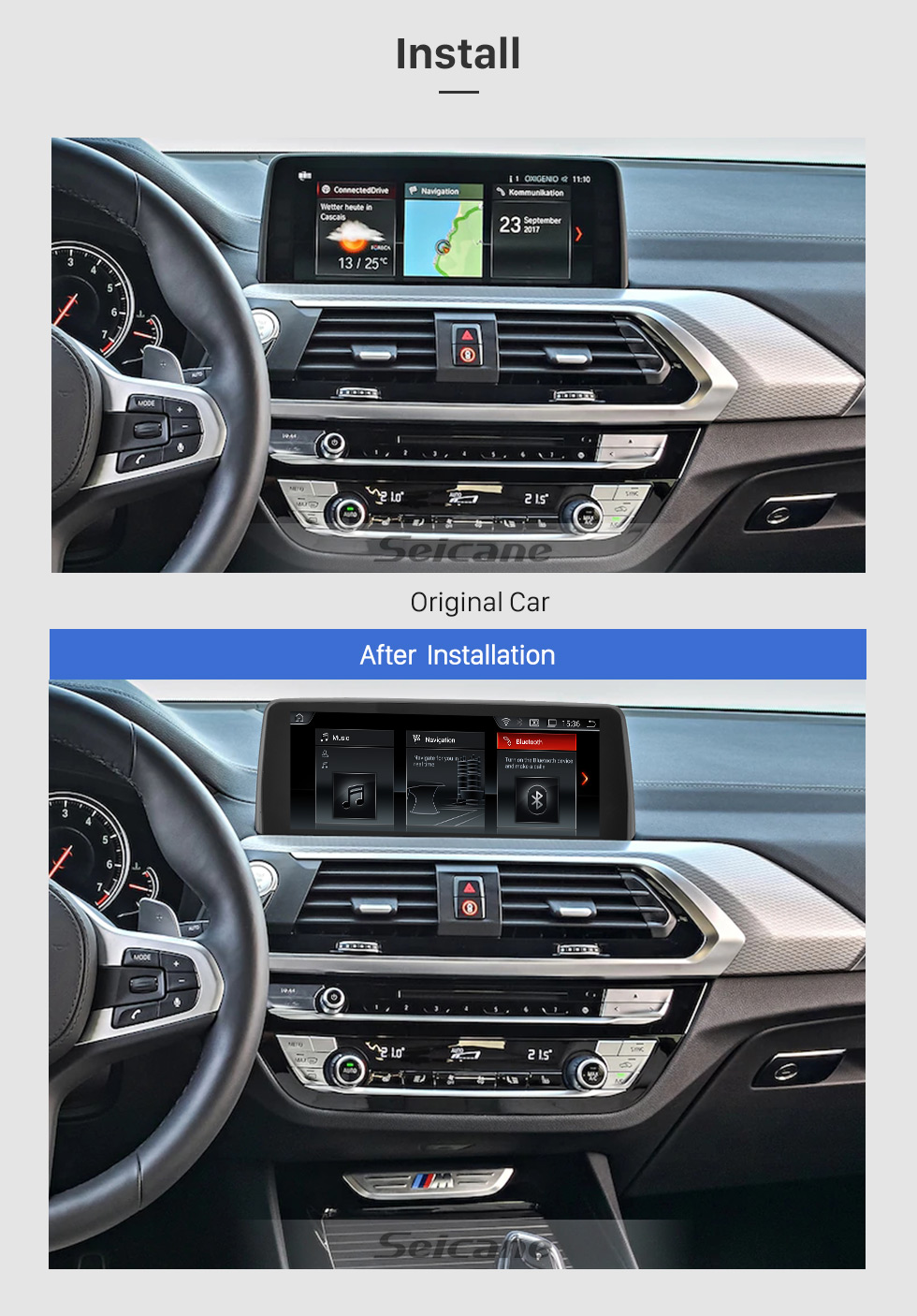 Seicane 10.25 inch Android 8.1 Touchscreen GPS Navigation Radio for 2018 BMW 5 Series G30 EVO with USB WIFI Bluetooth AUX support SWC Rearview camera 1080P Seicane 10.25 inch Android 8.1 Touchscreen GPS Navigation Radio for 2018 BMW 5 Series G30 EVO with USB WIFI Bluetooth AUX support SWC Rearview camera 1080P