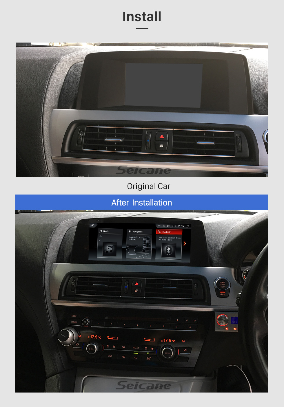 Seicane 10,25 Zoll Touchscreen Android 8.1 2011-2012 BMW 6er-Reihe F06 / F12-CIC-GPS-Navigationsradio mit USB WIFI Bluetooth-Unterstützung TPMS DVR Digital TV Seicane 10,25 Zoll Touchscreen Android 8.1 2011-2012 BMW 6er-Reihe F06 / F12-CIC-GPS-Navigationsradio mit USB WIFI Bluetooth-Unterstützung TPMS DVR Digital TV
