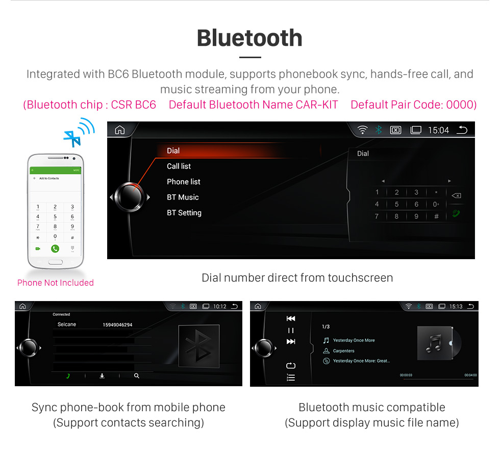 Seicane 10,25 Zoll Touchscreen Android 8.1 2011-2012 BMW 6er-Reihe F06 / F12-CIC-GPS-Navigationsradio mit USB WIFI Bluetooth-Unterstützung TPMS DVR Digital TV Seicane 10,25 Zoll Touchscreen Android 8.1 2011-2012 BMW 6er-Reihe F06 / F12-CIC-GPS-Navigationsradio mit USB WIFI Bluetooth-Unterstützung TPMS DVR Digital TV