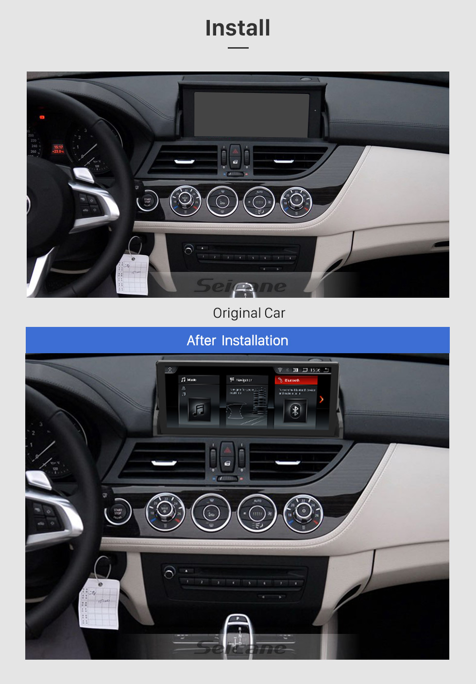 Seicane 10.25 inch HD Touchscreen Android 8.1 GPS Navigation Radio for 2009-2018 BMW Z4 E89 with Bluetooth USB WIFI AUX support DVR SWC 3G Backup camera Seicane 10.25 inch HD Touchscreen Android 8.1 GPS Navigation Radio for 2009-2018 BMW Z4 E89 with Bluetooth USB WIFI AUX support DVR SWC 3G Backup camera
