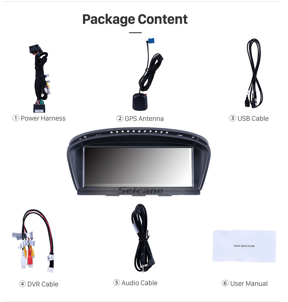 Seicane 8,8 Zoll BMW 3er E90 (2009-2012) CIC / 5er E60 (2009-2010) CIC Android 9.0 Touchscreen GPS Navigation Bluetooth Radio mit AUX WIFI Unterstützung OBD2 DVR Seicane 8,8 Zoll BMW 3er E90 (2009-2012) CIC / 5er E60 (2009-2010) CIC Android 9.0 Touchscreen GPS Navigation Bluetooth Radio mit AUX WIFI Unterstützung OBD2 DVR