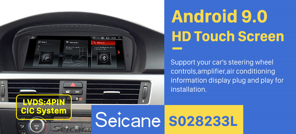 Seicane 8,8 Zoll BMW 3er E90 (2009-2012) CIC / 5er E60 (2009-2010) CIC Android 9.0 Touchscreen GPS Navigation Bluetooth Radio mit AUX WIFI Unterstützung OBD2 DVR Seicane 8,8 Zoll BMW 3er E90 (2009-2012) CIC / 5er E60 (2009-2010) CIC Android 9.0 Touchscreen GPS Navigation Bluetooth Radio mit AUX WIFI Unterstützung OBD2 DVR