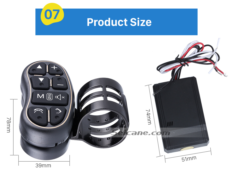 Product Size Universal multifunctional wireless steering wheel controller for Car DVD player GPS navigation system Product Size Universal multifunctional wireless steering wheel controller for Car DVD player GPS navigation system