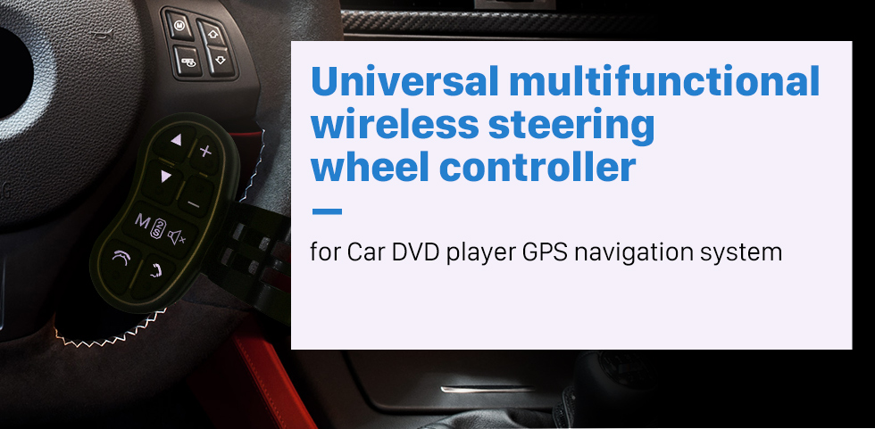 Seicane Multifuncional controlador volante sem fio universal para sistema de navegação GPS do carro DVD player