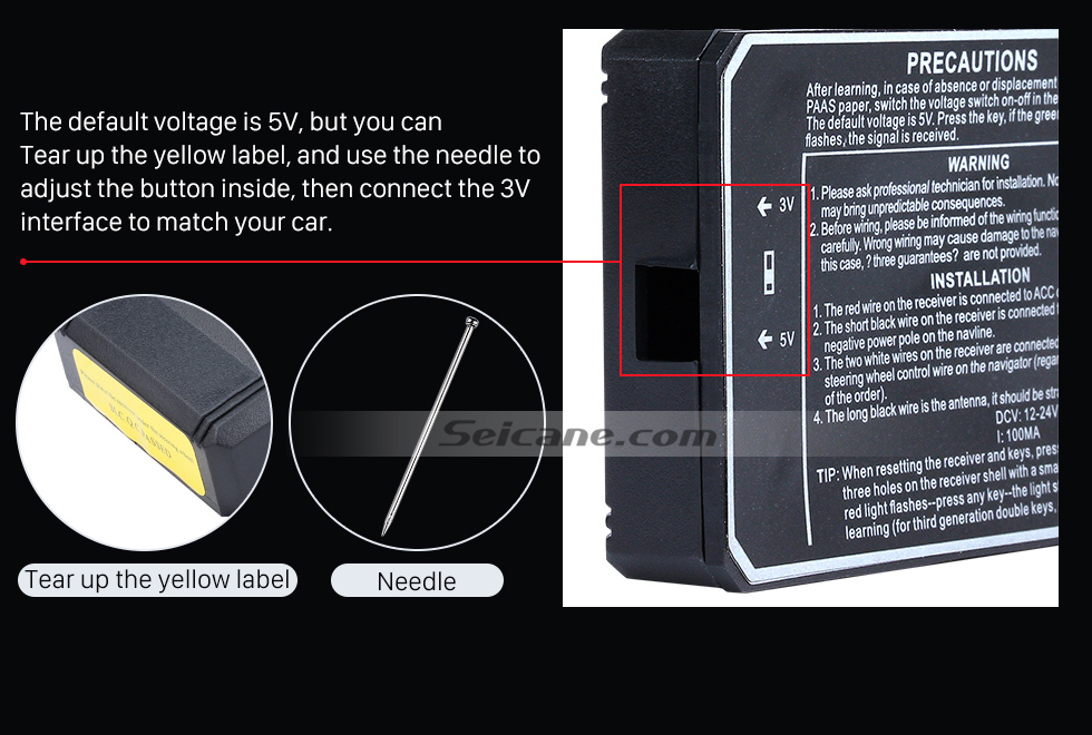Precautions Seicane Silver Car Universal Wireless multifunctional Steering Wheel Controller for GPS Audio CD DVD Radio Precautions Seicane Silver Car Universal Wireless multifunctional Steering Wheel Controller for GPS Audio CD DVD Radio