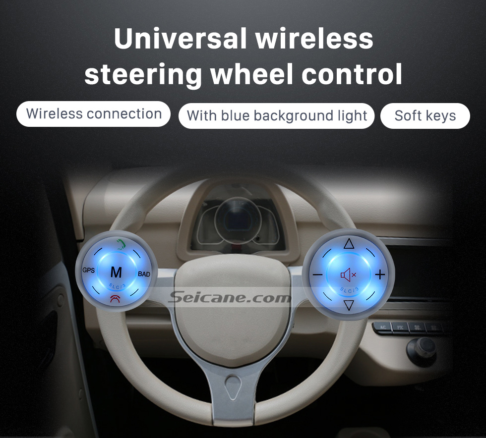 Seicane Seicane Silver Car Universal Wireless multifunctional Steering Wheel Controller for GPS Audio CD DVD Radio Seicane Seicane Silver Car Universal Wireless multifunctional Steering Wheel Controller for GPS Audio CD DVD Radio