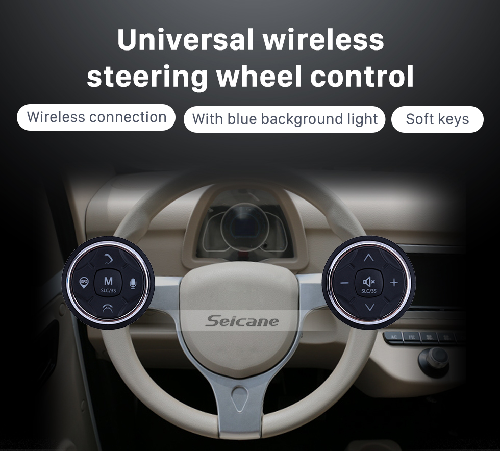 Seicane Car Universal Wireless multifunctional Steering Wheel Controller for GPS Audio CD DVD Radio Gray Seicane Car Universal Wireless multifunctional Steering Wheel Controller for GPS Audio CD DVD Radio Gray