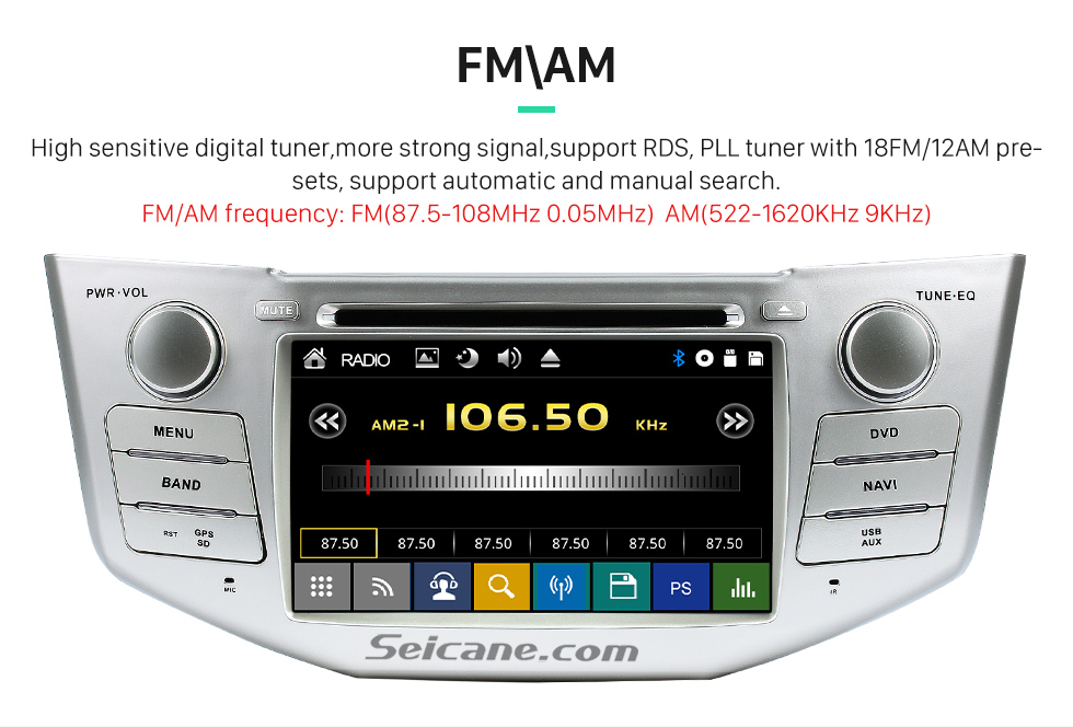 FM\AM OEM 2004-2012 Toyota Harrier Bluetooth Music Radio DVD Player HD Touchscreen Car Stereo GPS Navigation System Steering Wheel Control 1080P FM\AM OEM 2004-2012 Toyota Harrier Bluetooth Music Radio DVD Player HD Touchscreen Car Stereo GPS Navigation System Steering Wheel Control 1080P