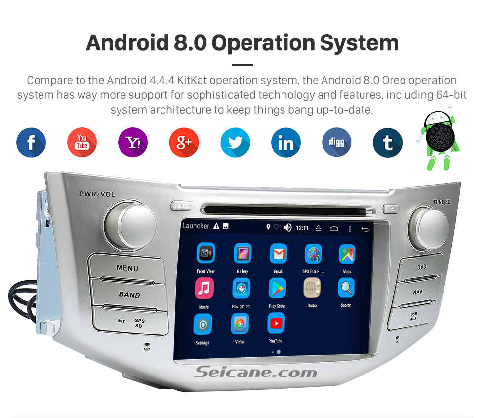 Seicane Pure Android 8.0 In Dash DVD GPS System for 2004-2012 Toyota Harrier with Bluetooth HD touch screen OBD2 DVR Rearview camera TV 1080P Video 3G WIFI Steering Wheel Control USB SD Seicane Pure Android 8.0 In Dash DVD GPS System for 2004-2012 Toyota Harrier with Bluetooth HD touch screen OBD2 DVR Rearview camera TV 1080P Video 3G WIFI Steering Wheel Control USB SD