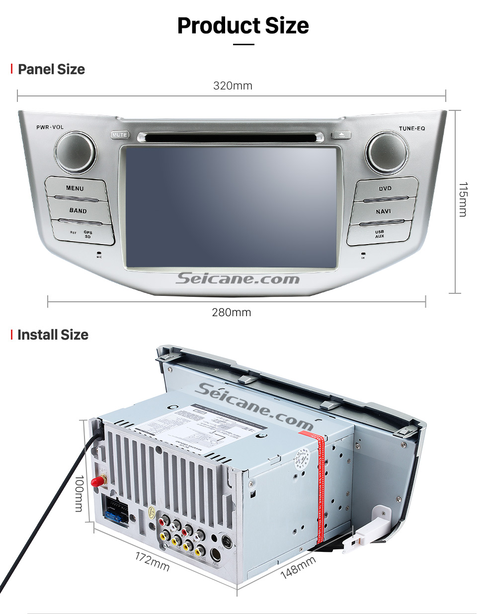 Seicane Pure Android 8.0 In Dash DVD GPS System for 2004-2012 Toyota Harrier with Bluetooth HD touch screen OBD2 DVR Rearview camera TV 1080P Video 3G WIFI Steering Wheel Control USB SD Seicane Pure Android 8.0 In Dash DVD GPS System for 2004-2012 Toyota Harrier with Bluetooth HD touch screen OBD2 DVR Rearview camera TV 1080P Video 3G WIFI Steering Wheel Control USB SD