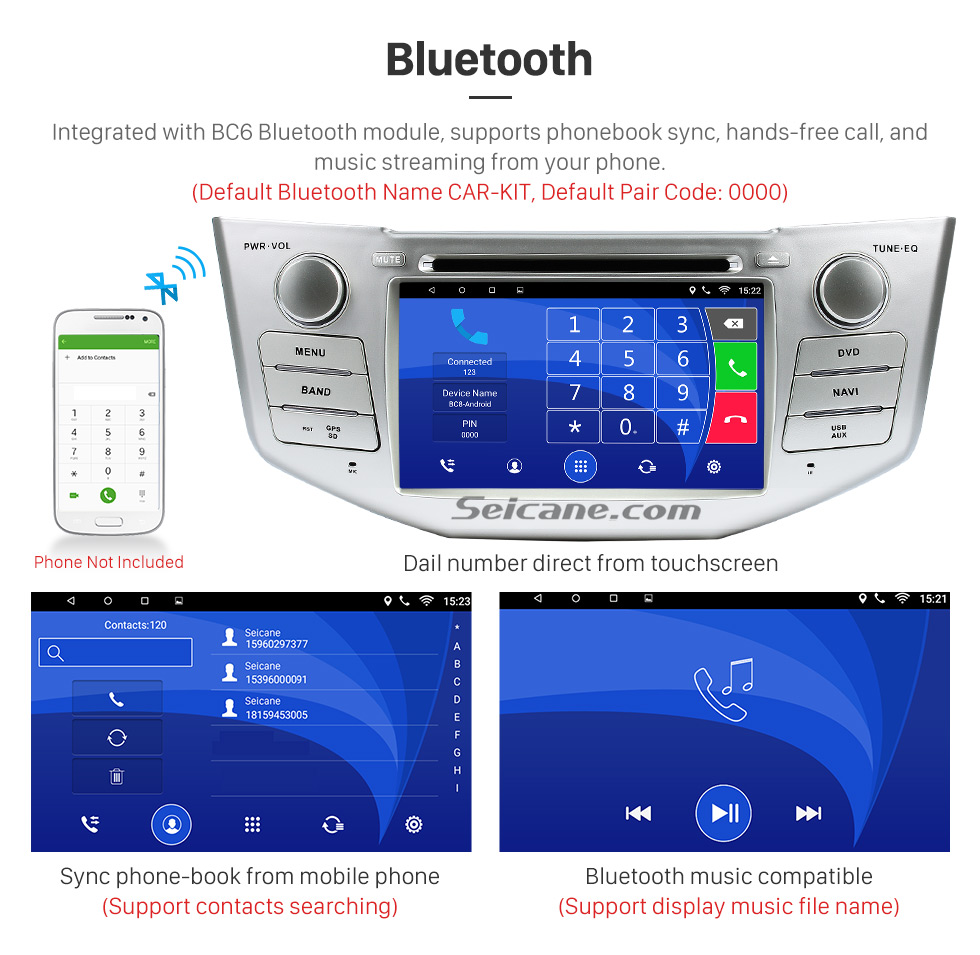 Seicane Pure Android 8.0 In Dash DVD GPS System for 2004-2010 Lexus RX 330 with Bluetooth HD touch screen OBD2 DVR Rearview camera TV 1080P Video 3G WIFI Steering Wheel Control USB SD Seicane Pure Android 8.0 In Dash DVD GPS System for 2004-2010 Lexus RX 330 with Bluetooth HD touch screen OBD2 DVR Rearview camera TV 1080P Video 3G WIFI Steering Wheel Control USB SD
