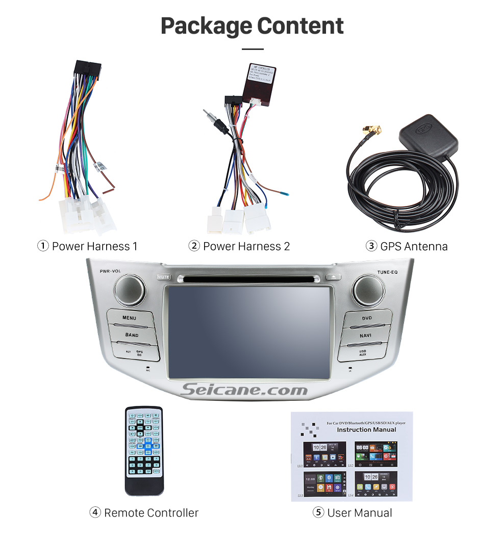 Seicane Pure Android 8.0 In Dash DVD GPS System for 2004-2010 Lexus RX 330 with Bluetooth HD touch screen OBD2 DVR Rearview camera TV 1080P Video 3G WIFI Steering Wheel Control USB SD Seicane Pure Android 8.0 In Dash DVD GPS System for 2004-2010 Lexus RX 330 with Bluetooth HD touch screen OBD2 DVR Rearview camera TV 1080P Video 3G WIFI Steering Wheel Control USB SD