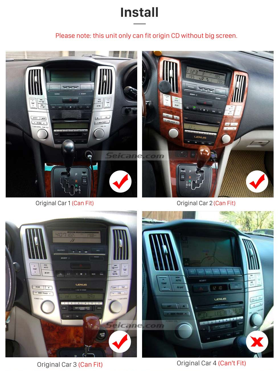 Seicane Pure Android 8.0 In Dash DVD GPS System for 2004-2010 Lexus RX 330 with Bluetooth HD touch screen OBD2 DVR Rearview camera TV 1080P Video 3G WIFI Steering Wheel Control USB SD Seicane Pure Android 8.0 In Dash DVD GPS System for 2004-2010 Lexus RX 330 with Bluetooth HD touch screen OBD2 DVR Rearview camera TV 1080P Video 3G WIFI Steering Wheel Control USB SD