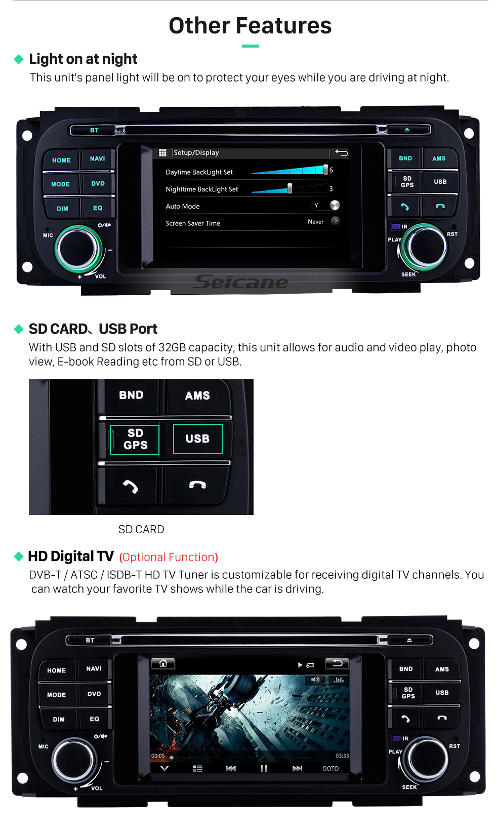 Seicane 2006 2007 Mitsubishi Raider sistema de navegação GPS leitor de DVD Rádio Ecrã Tátil TPMS DVR OBD LinkMirror Câmara retrovisora 3G WiFi TV Vídeo Bluetooth Seicane 2006 2007 Mitsubishi Raider sistema de navegação GPS leitor de DVD Rádio Ecrã Tátil TPMS DVR OBD LinkMirror Câmara retrovisora 3G WiFi TV Vídeo Bluetooth