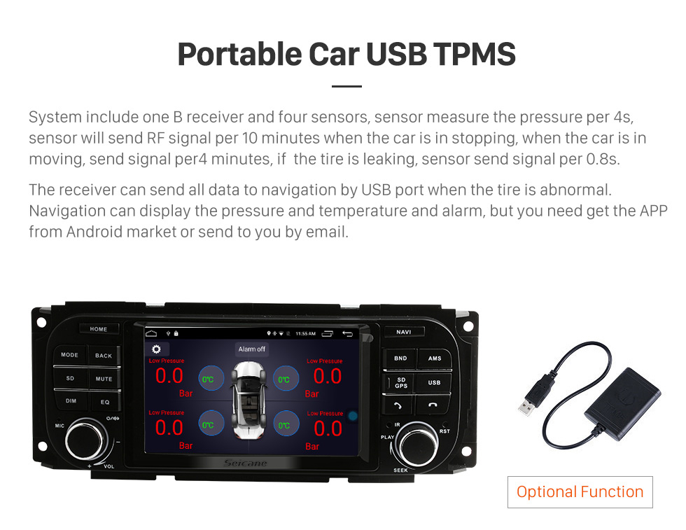 Seicane Radio con pantalla táctil Android 12.0 HD de 5 pulgadas para Jeep Wrangler 2003-2006 con sistema de navegación GPS DVR WIFI OBD2 Bluetooth Control del volante Enlace espejo 1080P TV USB