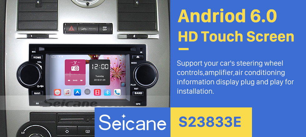 Seicane Android 6.0 HD Touchscreen Car Radio For 2002-2007 CHRYSLER 300C DVD Player GPS Navigation System Bluetooth Phone Music WIFI Support Digital TV DVR USB DAB+ OBDII Steering Wheel Control Backup Camera Seicane Android 6.0 HD Touchscreen Car Radio For 2002-2007 CHRYSLER 300C DVD Player GPS Navigation System Bluetooth Phone Music WIFI Support Digital TV DVR USB DAB+ OBDII Steering Wheel Control Backup Camera