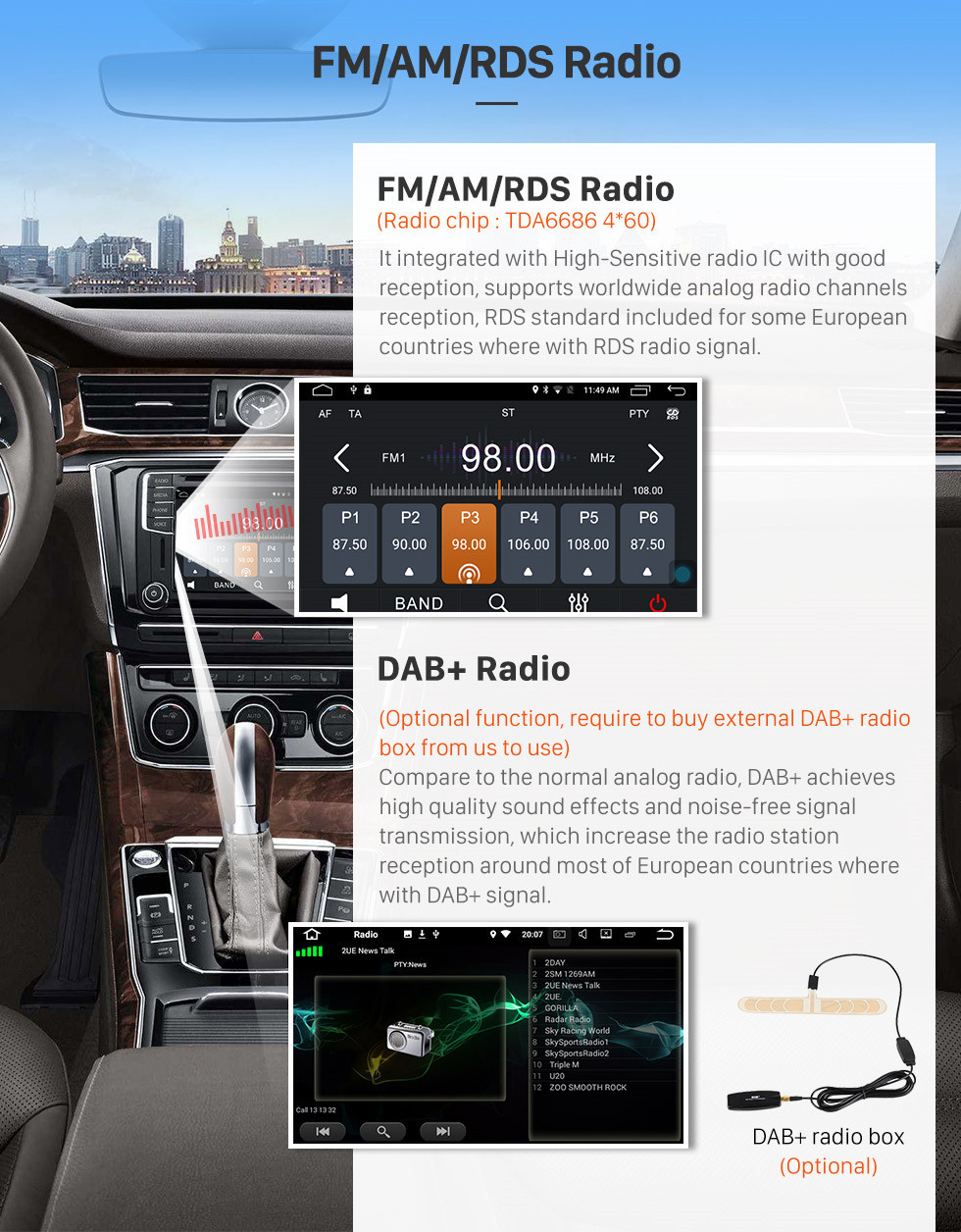 Seicane Android 6.0 HD Touchscreen For 2001-2007 Chrysler 300M PT Cruiser Sebring Concorde Grand Voyager Town & Country Radio GPS Navigation System Bluetooth Support Rearview Camera Seicane Android 6.0 HD Touchscreen For 2001-2007 Chrysler 300M PT Cruiser Sebring Concorde Grand Voyager Town & Country Radio GPS Navigation System Bluetooth Support Rearview Camera