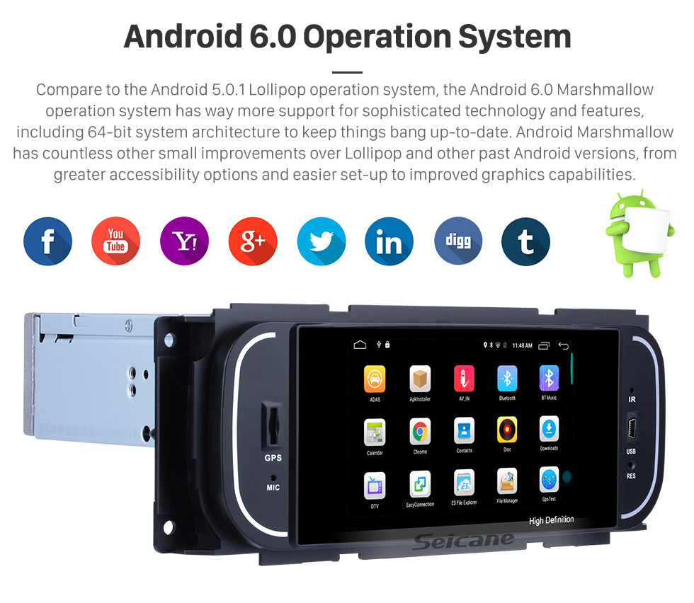 Seicane Android 6.0 HD Touchscreen For 2001-2007 Chrysler 300M PT Cruiser Sebring Concorde Grand Voyager Town & Country Radio GPS Navigation System Bluetooth Support Rearview Camera Seicane Android 6.0 HD Touchscreen For 2001-2007 Chrysler 300M PT Cruiser Sebring Concorde Grand Voyager Town & Country Radio GPS Navigation System Bluetooth Support Rearview Camera