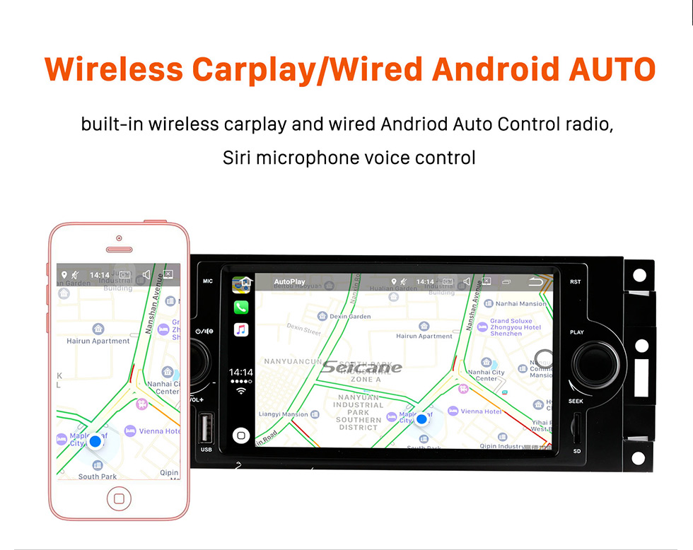 Seicane Послепродажный DVD-плеер Android 8.1 Система GPS-навигации для 2002-2007 Dodge Durango Dakota P/U с OBD2 Bluetooth Радио Зеркальная связь Сенсорный экран DVR Резервная камера ТВ USB SD 1080P Видео WIFI Управление на руле