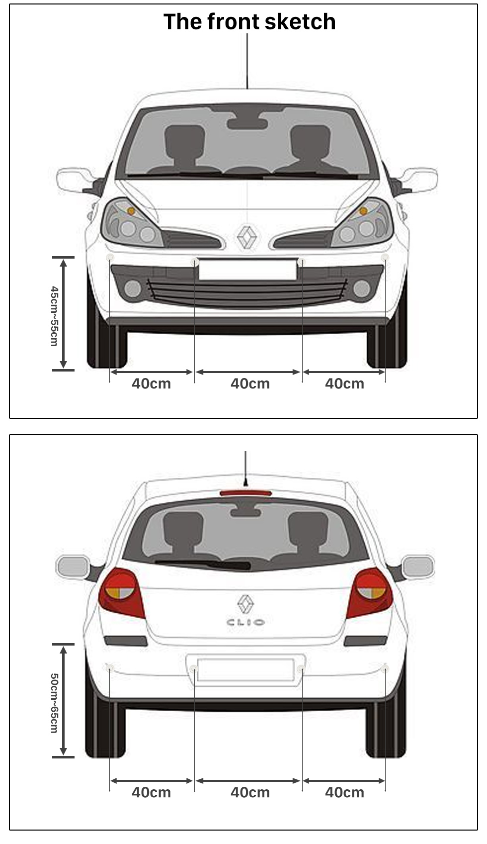 The front sketch Auto Car Universal Parking Assistance System Reverse Sensor with 8 Parking Sensor Visual LED Monitor Reversing Radar The front sketch Auto Car Universal Parking Assistance System Reverse Sensor with 8 Parking Sensor Visual LED Monitor Reversing Radar