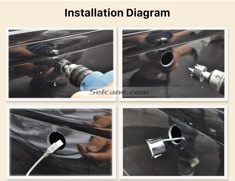 Seicane Sistema de radar de alarme reverso do sensor de assistência do carro sem fio do carro com 4 sensores de rader Monitor de tela LED Seicane Sistema de radar de alarme reverso do sensor de assistência do carro sem fio do carro com 4 sensores de rader Monitor de tela LED
