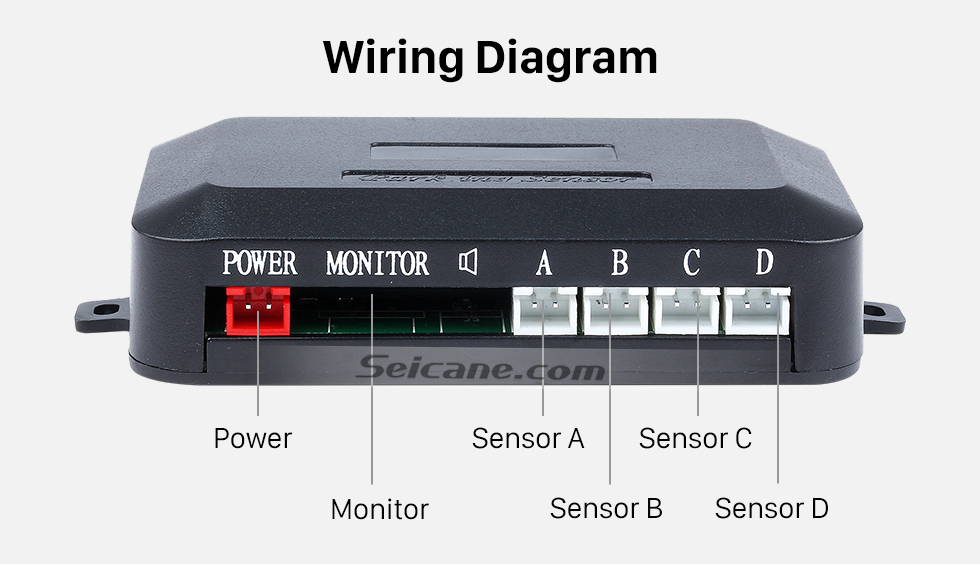 Seicane Sistema de radar de alarme reverso do sensor de assistência do carro sem fio do carro com 4 sensores de rader Monitor de tela LED Seicane Sistema de radar de alarme reverso do sensor de assistência do carro sem fio do carro com 4 sensores de rader Monitor de tela LED