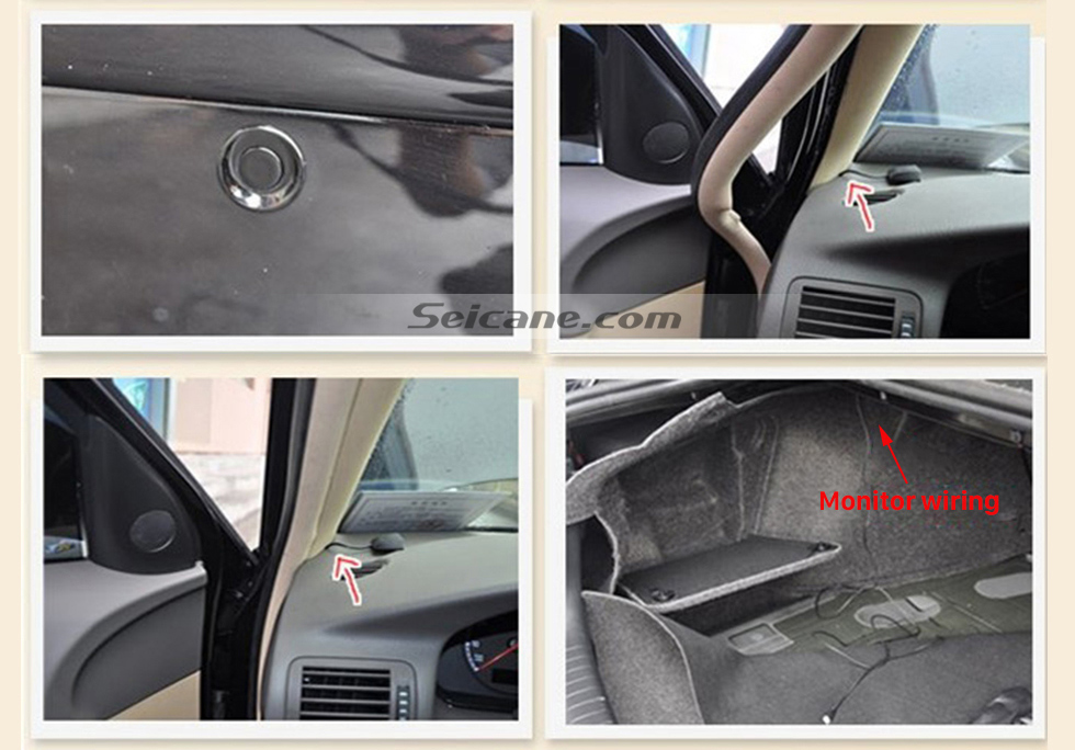 Seicane Sistema de radar de alarme reverso do sensor de assistência do carro sem fio do carro com 4 sensores de rader Monitor de tela LED Seicane Sistema de radar de alarme reverso do sensor de assistência do carro sem fio do carro com 4 sensores de rader Monitor de tela LED