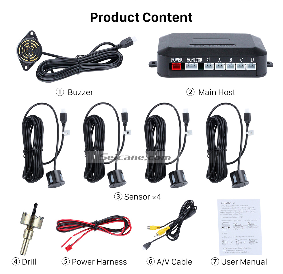 Product Content Seicane Dual Core CPU Car Rearview Parking Sensor Detector Video Radar System Rear View Camera Monitor for Universal Car Product Content Seicane Dual Core CPU Car Rearview Parking Sensor Detector Video Radar System Rear View Camera Monitor for Universal Car