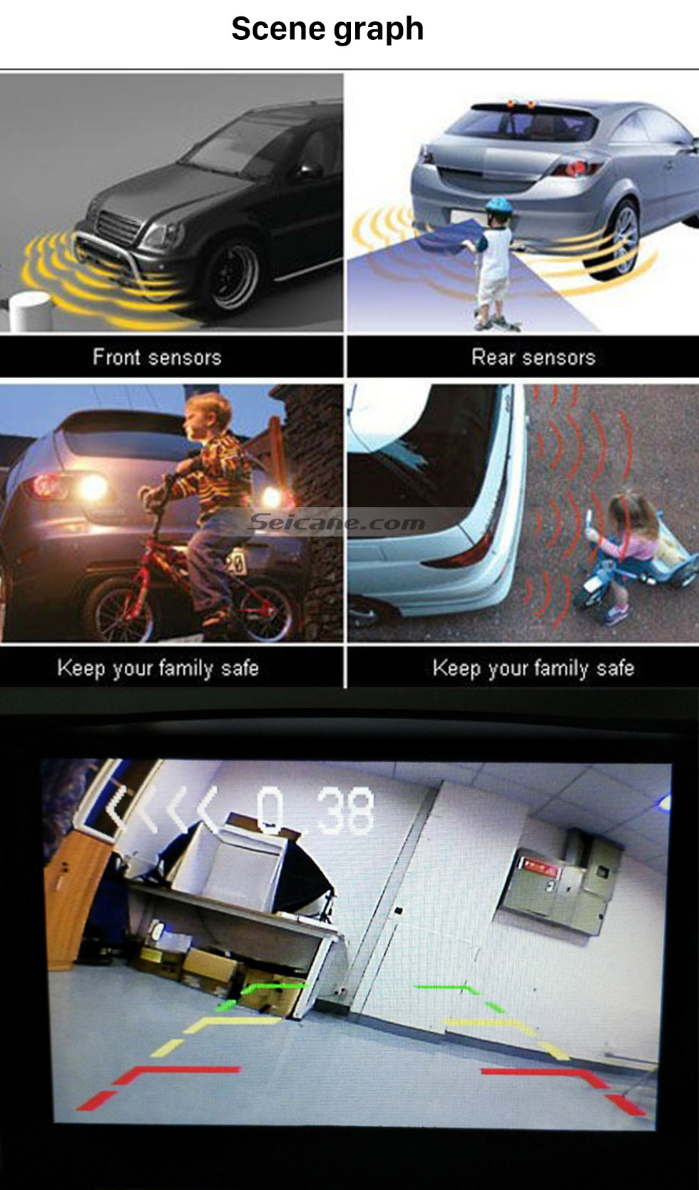Seicane New Arrival Two Reversing Radar Car Reversing Rear/Front View Camera Parking European License Plate Frame Buzzer Seicane New Arrival Two Reversing Radar Car Reversing Rear/Front View Camera Parking European License Plate Frame Buzzer