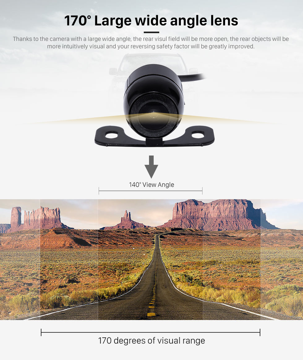 170 Large wide angle lens 170 Degree Wide Angle Lens Night Vision 648*488 Pixels Waterproof Rearview Backup Camera Parking Video 12V 170 Large wide angle lens 170 Degree Wide Angle Lens Night Vision 648*488 Pixels Waterproof Rearview Backup Camera Parking Video 12V