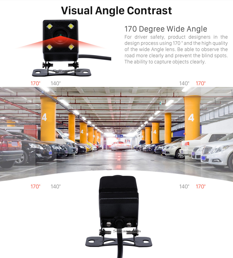 Seicane Seicane Hot Selling HD High definition 170 Degree Wide Angle Vision for Parking Car Reverse Rear View Backup Camera