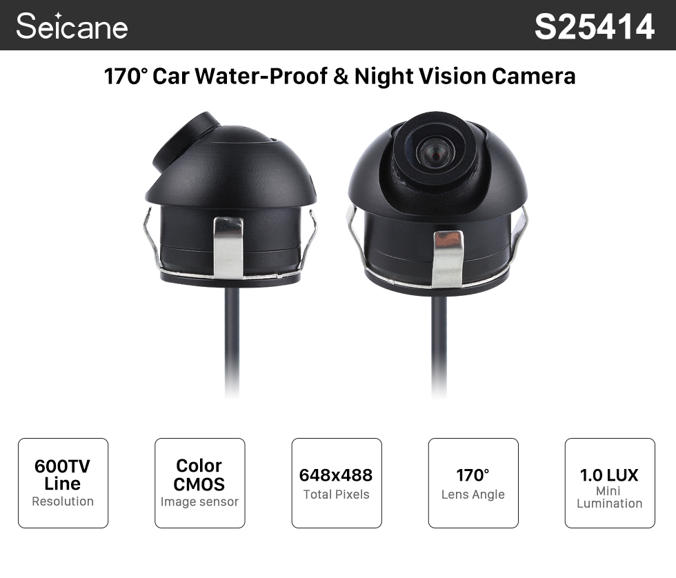 Seicane Wide Angle Vision 170 Degree Large Lens Waterproof RearView Camera with Night Vision 360 Degree No-dead Rotation Backup Camera Seicane Wide Angle Vision 170 Degree Large Lens Waterproof RearView Camera with Night Vision 360 Degree No-dead Rotation Backup Camera
