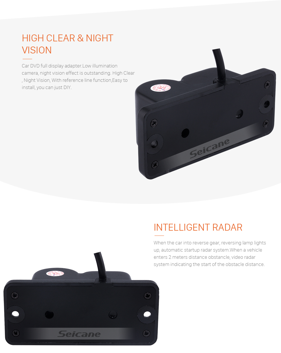 Seicane 2 in 1 170 degree Car Parking Sensors High Clear Night Vision Reversing Radar Car Rear View Backup Camera Car Seicane 2 in 1 170 degree Car Parking Sensors High Clear Night Vision Reversing Radar Car Rear View Backup Camera Car