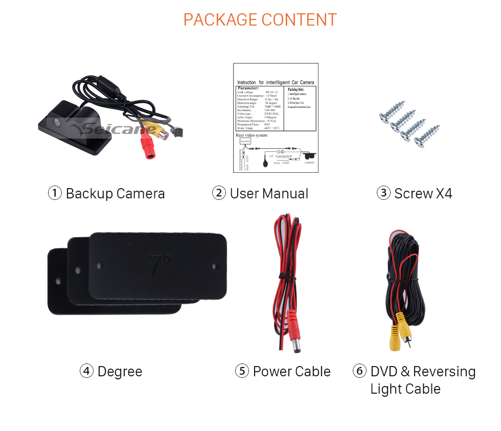 Seicane 2 in 1 170 degree Car Parking Sensors High Clear Night Vision Reversing Radar Car Rear View Backup Camera Car Seicane 2 in 1 170 degree Car Parking Sensors High Clear Night Vision Reversing Radar Car Rear View Backup Camera Car