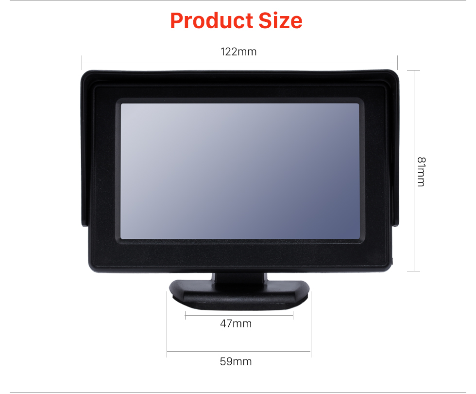 Product Size Sistema de alarma automático del sistema TPMS confiable de monitoreo de presión inalámbrico con cuatro sensores internos Product Size Sistema de alarma automático del sistema TPMS confiable de monitoreo de presión inalámbrico con cuatro sensores internos