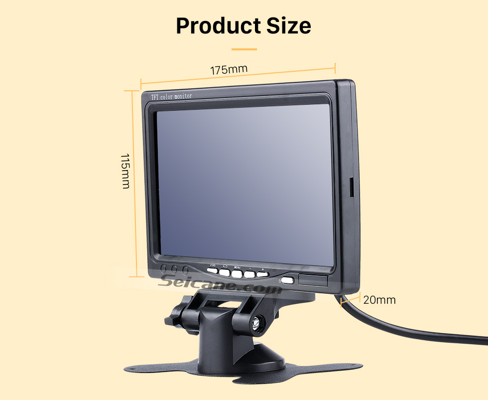 Seicane Universal 7 inch HD 1024*600 TFT LCD Car Auto Parking Monitor Backup Rearview Camera Digital Video Recoder DVR Reverse System Seicane Universal 7 inch HD 1024*600 TFT LCD Car Auto Parking Monitor Backup Rearview Camera Digital Video Recoder DVR Reverse System