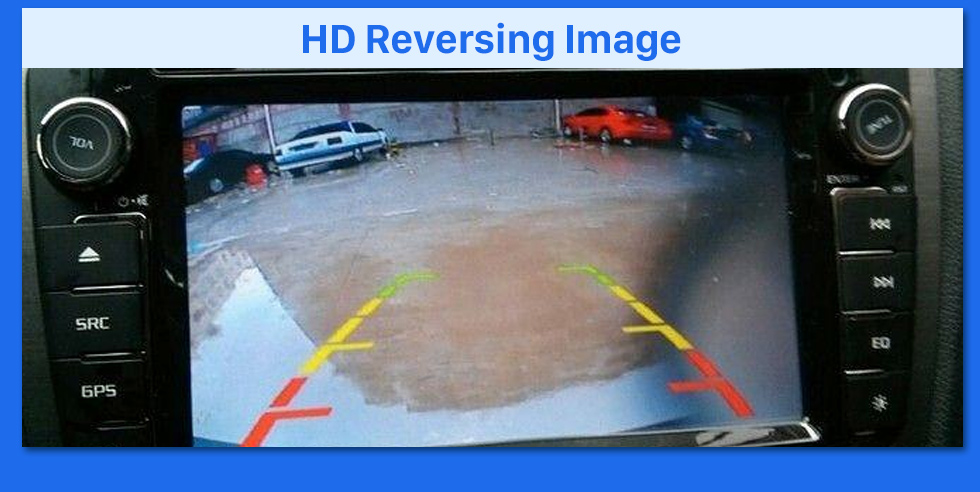 Seicane Câmera retrovisora de carro HD com kit de monitor de backup de estacionamento reverso 8 LED CCD CMOS