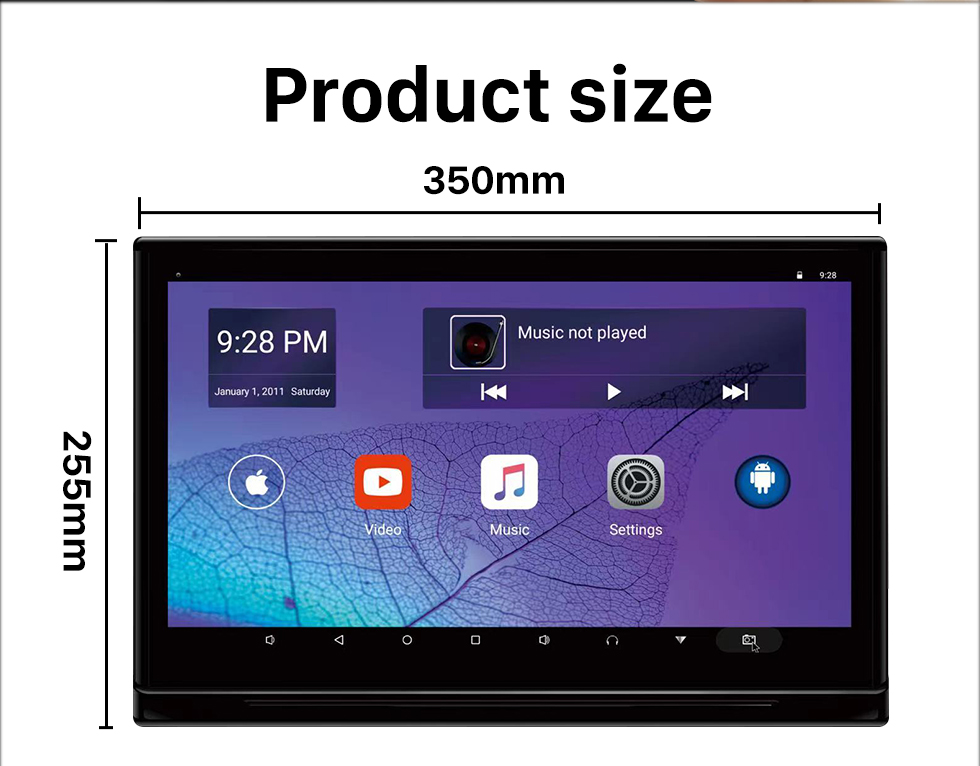 Seicane Android 12.0 Совершенно новый 14-дюймовый IPS-экран HD Full touch 1920*1080 Подголовник высокой четкости Многоугольная регулировка TF-передатчик FM-передатчик 2.1A Зарядка через USB