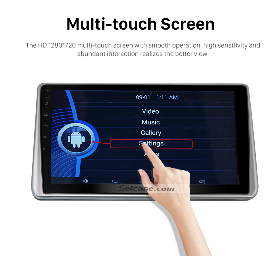 Seicane Newest Android 6.0 Quad-core headrest MP5 Player with 10.1-inch Free Tilt HD 1024 * 600 Digital TFT LED Touch Screen FM Transmitter IR Transmitter USB SD Bluetooth WIFI (1 pair) Seicane Newest Android 6.0 Quad-core headrest MP5 Player with 10.1-inch Free Tilt HD 1024 * 600 Digital TFT LED Touch Screen FM Transmitter IR Transmitter USB SD Bluetooth WIFI (1 pair)