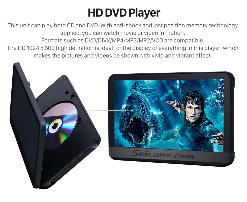 HD DVD Player 2×10.1 inch Intelligent Android 5.1.1 Quad-code Free Tilt headrest MP5 DVD Player with digital HD 1024 * 600 TFT LED Touch Screen Bluetooth WIFI FM Transmitter IR Transmitter USB SD HD DVD Player 2×10.1 inch Intelligent Android 5.1.1 Quad-code Free Tilt headrest MP5 DVD Player with digital HD 1024 * 600 TFT LED Touch Screen Bluetooth WIFI FM Transmitter IR Transmitter USB SD