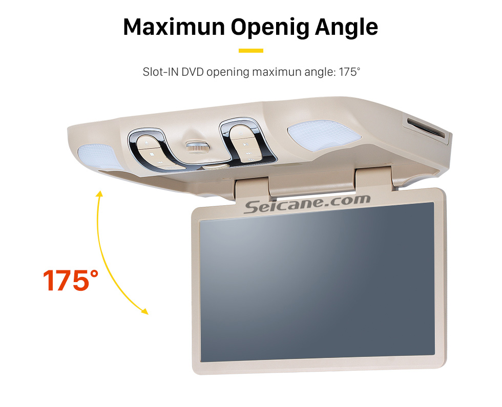 Maximun Openig Angle Hot Selling 15.6 inch Universal Overhead Slot-in Roof Mount DVD Player Remote Control Multi OSD Languages Support FM IR Transmitter USB SD Input Games 8GB External Memory Maximun Openig Angle Hot Selling 15.6 inch Universal Overhead Slot-in Roof Mount DVD Player Remote Control Multi OSD Languages Support FM IR Transmitter USB SD Input Games 8GB External Memory