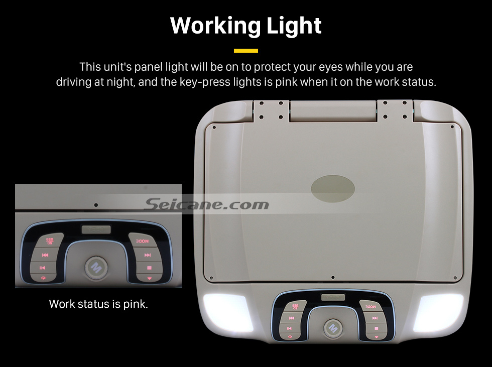 Working Light Hot Selling 15.6 inch Universal Overhead Slot-in Roof Mount DVD Player Remote Control Multi OSD Languages Support FM IR Transmitter USB SD Input Games 8GB External Memory Working Light Hot Selling 15.6 inch Universal Overhead Slot-in Roof Mount DVD Player Remote Control Multi OSD Languages Support FM IR Transmitter USB SD Input Games 8GB External Memory