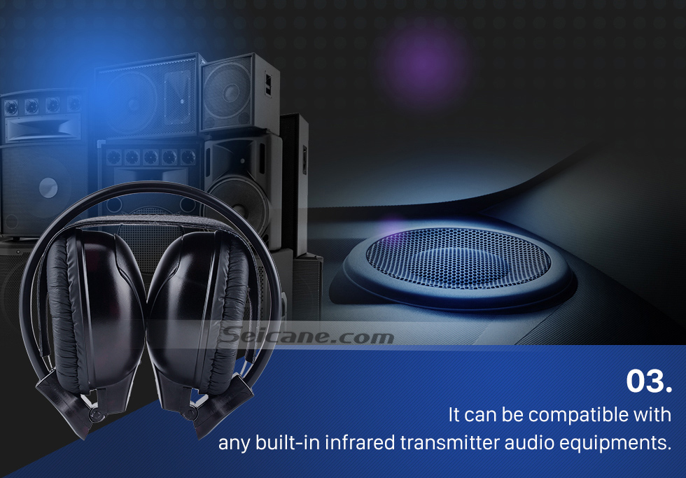 Seicane Infrared Wireless Headphone Indoor Headset for PC Car Stereo Transmitter Headrest DVD Player TV Dual Channel Seicane Infrared Wireless Headphone Indoor Headset for PC Car Stereo Transmitter Headrest DVD Player TV Dual Channel