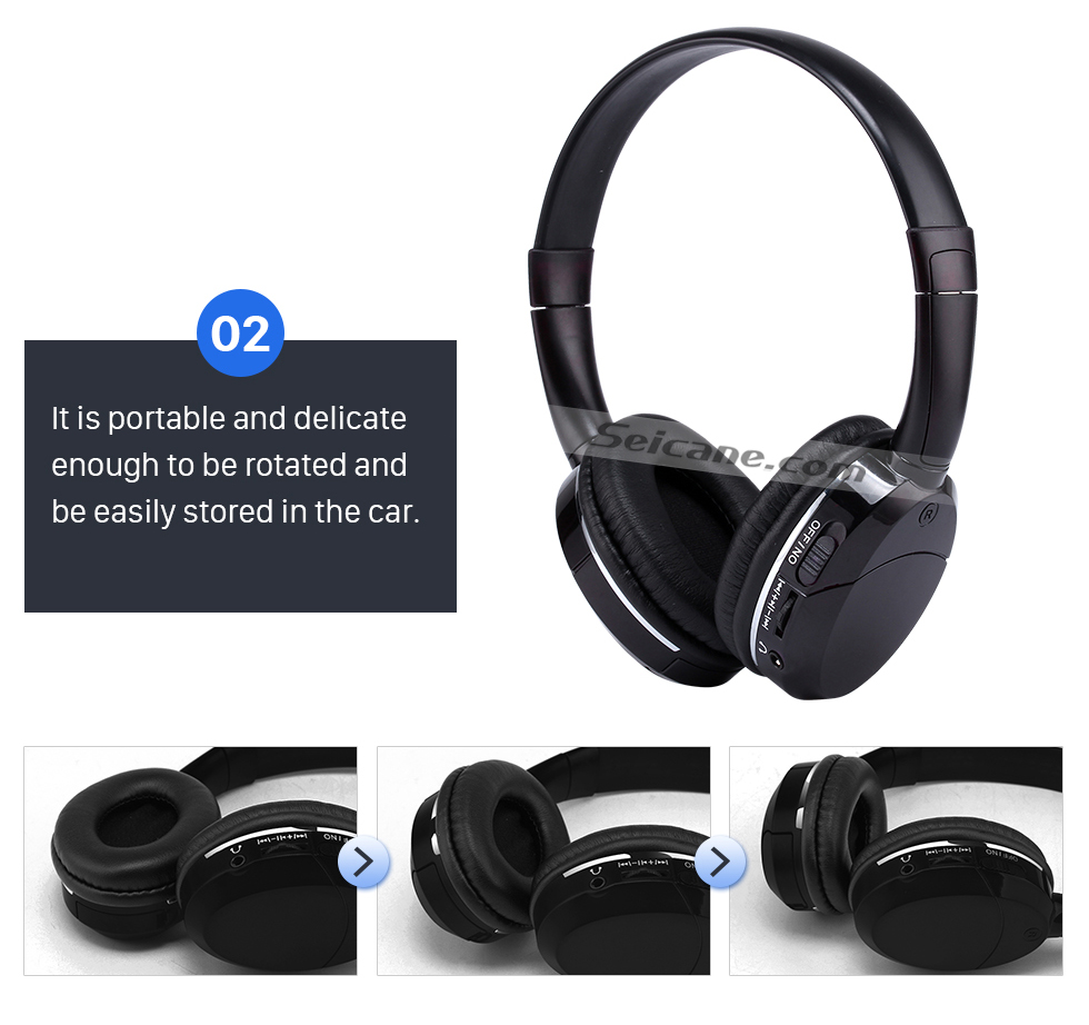 Seicane Seicane Headphone Indoor Bluetooth Headset for PC Car Stereo Transmitter Headrest DVD Player TV Dual Channel Seicane Seicane Headphone Indoor Bluetooth Headset for PC Car Stereo Transmitter Headrest DVD Player TV Dual Channel