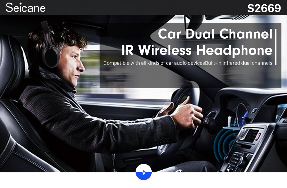 Seicane Seicane Headphone Indoor Bluetooth Headset for PC Car Stereo Transmitter Headrest DVD Player TV Dual Channel Seicane Seicane Headphone Indoor Bluetooth Headset for PC Car Stereo Transmitter Headrest DVD Player TV Dual Channel