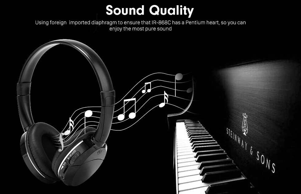 Seicane Seicane Headphone Indoor Bluetooth Headset for PC Car Stereo Transmitter Headrest DVD Player TV Dual Channel Seicane Seicane Headphone Indoor Bluetooth Headset for PC Car Stereo Transmitter Headrest DVD Player TV Dual Channel