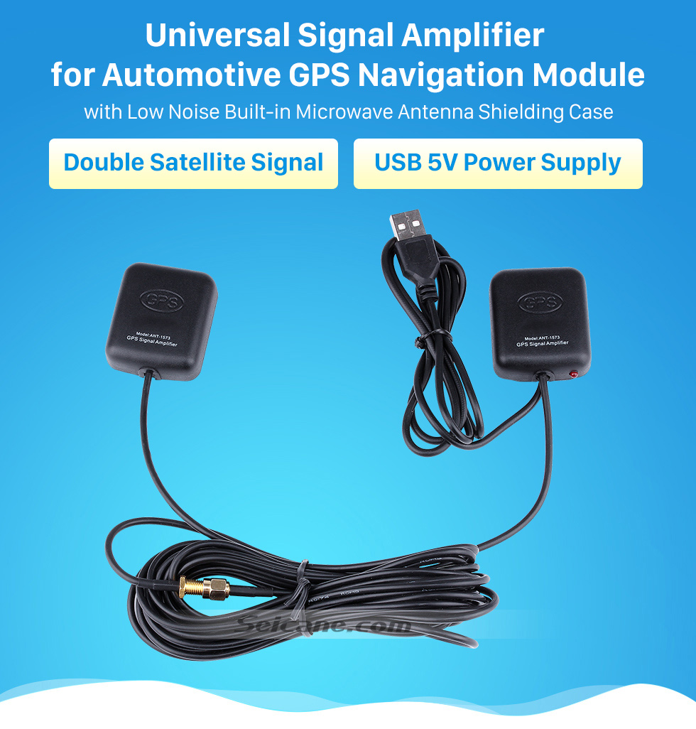 Universal Signal Amplifier for Automotive GPS Navigation Module Universal Singal AMP Amplifier for Automotive GPS Antenna Navigation Positioning Module with Low Noise Built-in Microwave Antenna Shielding Case Universal Signal Amplifier for Automotive GPS Navigation Module Universal Singal AMP Amplifier for Automotive GPS Antenna Navigation Positioning Module with Low Noise Built-in Microwave Antenna Shielding Case