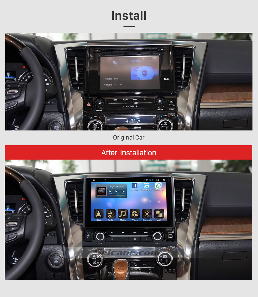 After Installation 2015 TOYOTA Alphard 10.1 inch Touchscreen Android 6.0 Radio GPS Navigation System with Bluetooth Music Mirror Link WIFI Steering Wheel Control 16G Flash Quad-core CPU After Installation 2015 TOYOTA Alphard 10.1 inch Touchscreen Android 6.0 Radio GPS Navigation System with Bluetooth Music Mirror Link WIFI Steering Wheel Control 16G Flash Quad-core CPU