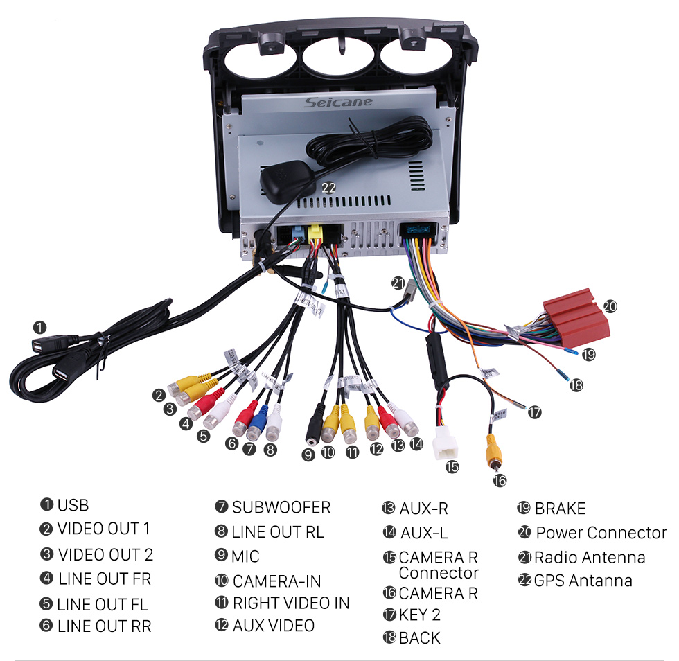 Seicane Android 6.0 OEM 2005-2008 2009 2010 Old Mazda 5 Head Unit Bluetooth GPS Navigation Radio RDS TV Tuner AUX Backup Camera Steering Wheel Control 3G Wifi Mirror Link USB Seicane Android 6.0 OEM 2005-2008 2009 2010 Old Mazda 5 Head Unit Bluetooth GPS Navigation Radio RDS TV Tuner AUX Backup Camera Steering Wheel Control 3G Wifi Mirror Link USB