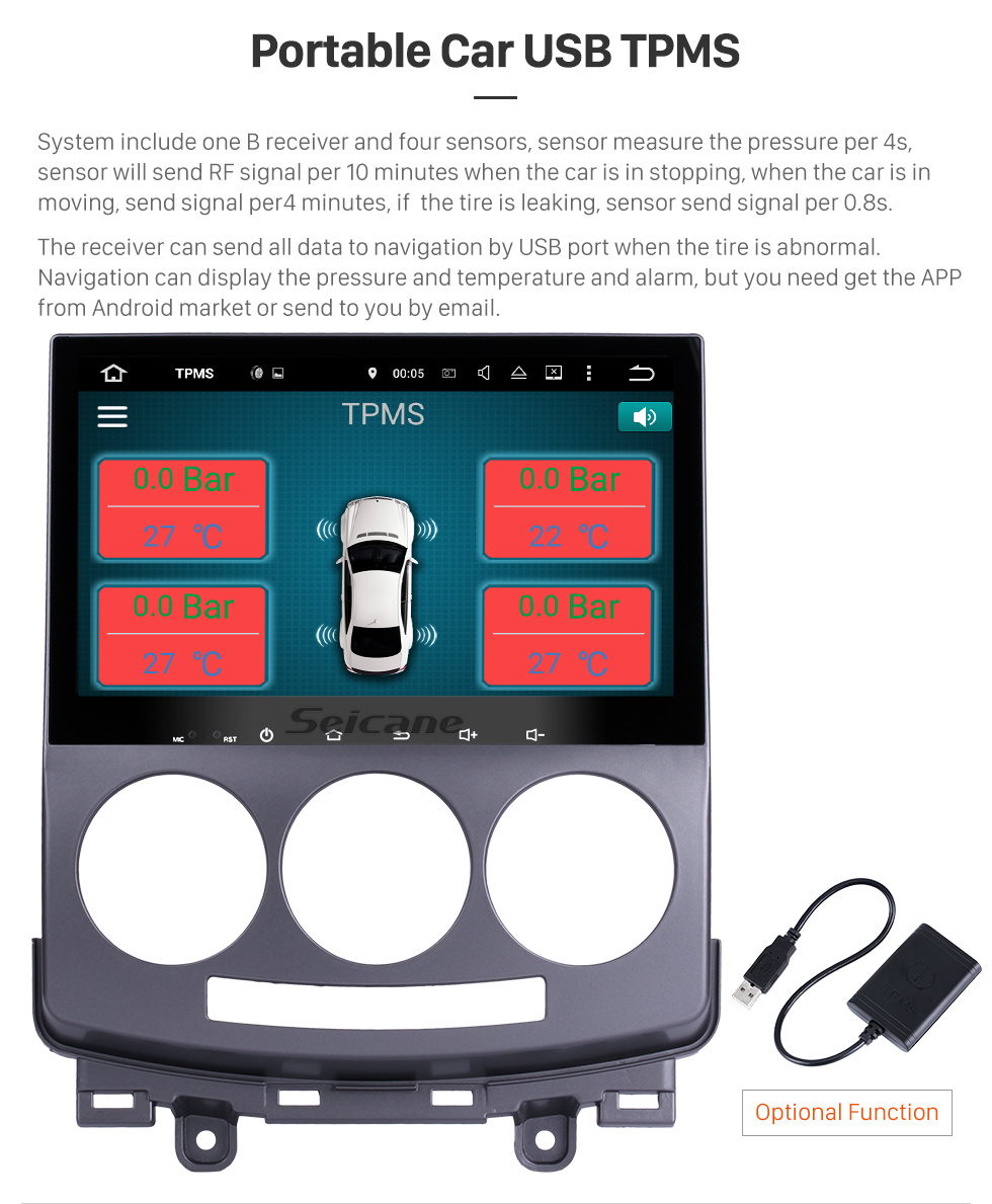 Seicane Android 6.0 OEM 2005-2008 2009 2010 Old Mazda 5 Head Unit Bluetooth GPS Navigation Radio RDS TV Tuner AUX Backup Camera Steering Wheel Control 3G Wifi Mirror Link USB Seicane Android 6.0 OEM 2005-2008 2009 2010 Old Mazda 5 Head Unit Bluetooth GPS Navigation Radio RDS TV Tuner AUX Backup Camera Steering Wheel Control 3G Wifi Mirror Link USB